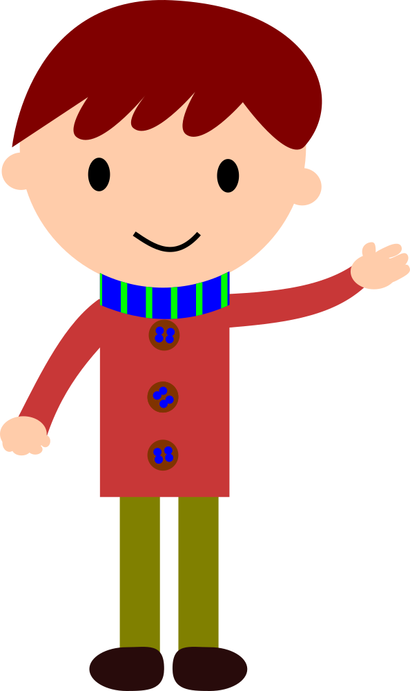 OnlineLabels Clip Art - boy waving hand